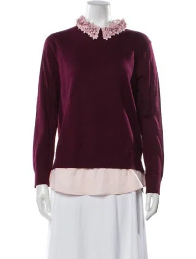 Pre-owned Ted Baker Crew Neck Sweater In Purple