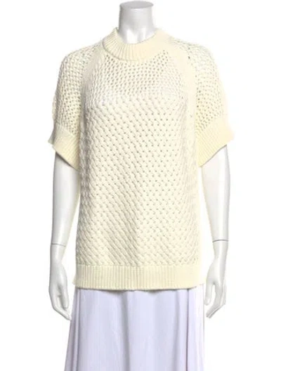 Pre-owned Ted Baker Crew Neck Sweater In White