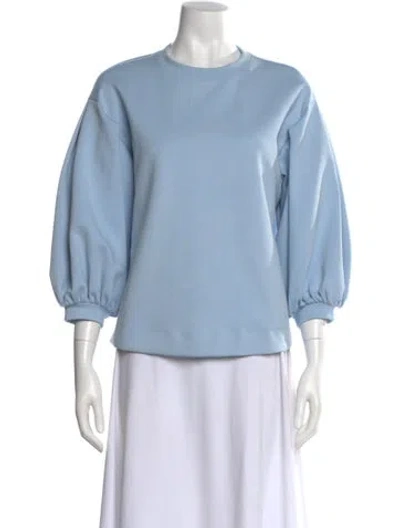 Pre-owned Ted Baker Crew Neck Three-quarter Sleeve Sweatshirt In Blue