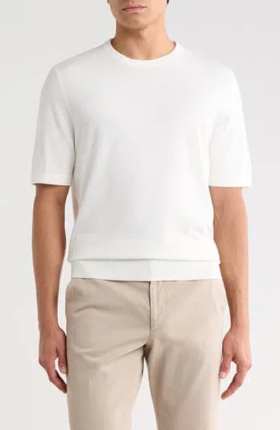 Ted Baker Crewneck Knit T-shirt In White