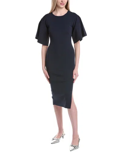 Ted Baker Crewneck Midi Dress In Black