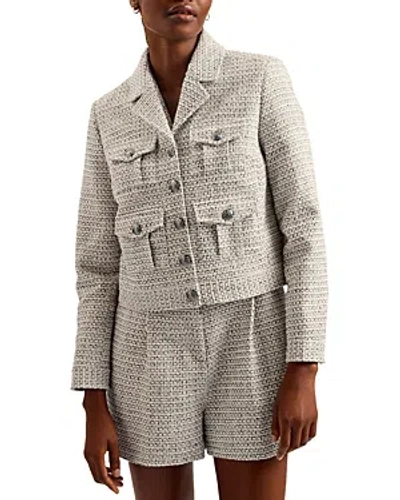 Ted Baker Cropped Boxy Fit Jacket In Neutral