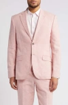 Ted Baker Damaskj Slim Fit Linen & Cotton Sport Coat In Light Pink