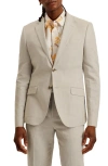 Ted Baker Slim Fit Notch Lapel Blazer In Natural