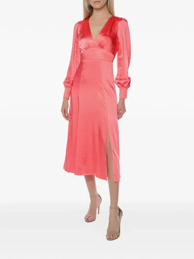 Ted Baker Blouson Midi Dress In Pink