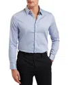 Ted Baker Danner Slim Fit Button Front Shirt In Blue
