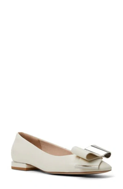 Ted Baker Daria Bow Flat In White/multi