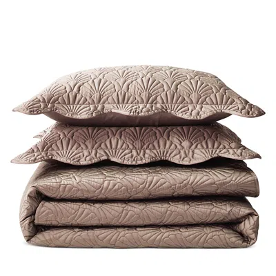 Ted Baker Deco Shell Quilt Set, King In Brown