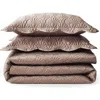 Ted Baker Deco Shells Quilt & Shams Set In Brown