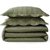 Ted Baker Deco Shells Quilt & Shams Set In Green