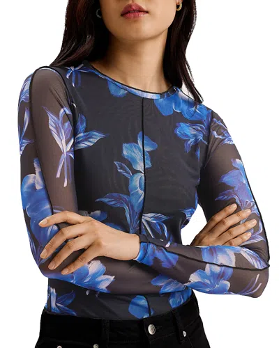 Ted Baker Dekotha Mesh Top In Blue