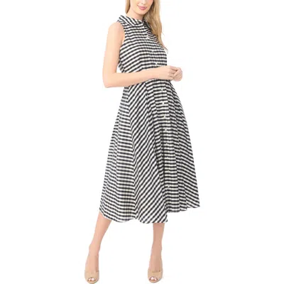 Ted Baker Demeter Sleeveless Gingham Midi Dress In Black