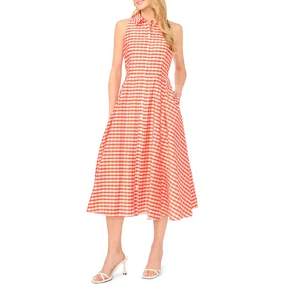 Ted Baker Demeter Sleeveless Gingham Midi Dress In Neutral
