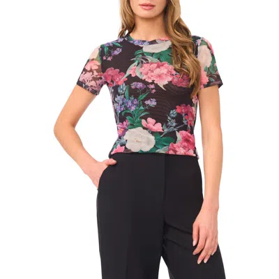 Ted Baker Devin Floral Mesh T-shirt In Gold