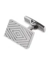 Ted Baker Diamont Diamond Engraving Cufflinks In Silver