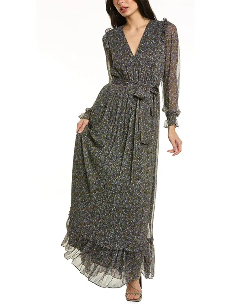 Ted Baker Ditsy Maxi Dress In Black | ModeSens