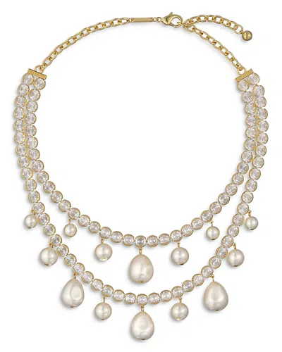 Ted Baker Divinaa Faux Pearl & Crystal Statement Necklace, 16.5l In Gold Tone
