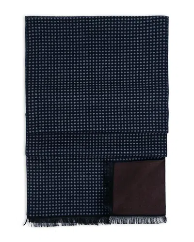Ted Baker Dot Silk Scarf In Blue