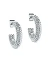 Ted Baker Dotetta Hoop Earrings In Silver Tone