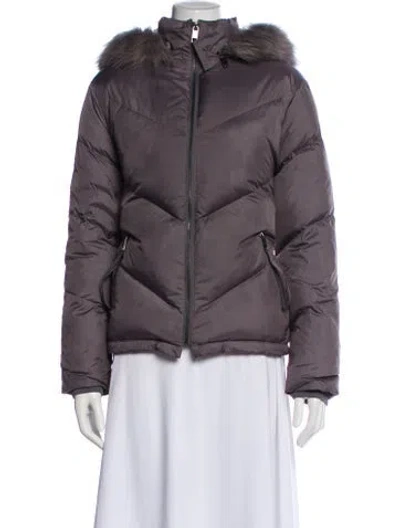 Pre-owned Ted Baker Down Jacket In Gray