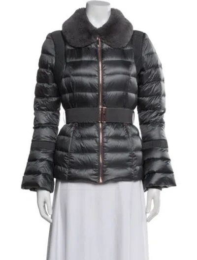 Pre-owned Ted Baker Down Jacket In Gray