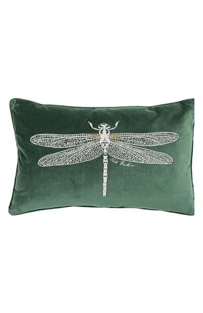 Ted Baker Dragonfly Cotton Velvet Accent Pillow In Green
