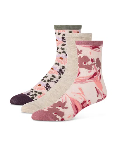 Ted Baker Dress Crew Socks, Set Of 3 In White