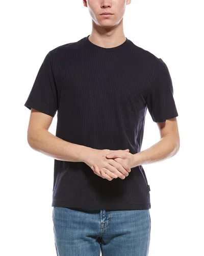 Ted Baker Drop Needle Rib T-shirt In Black