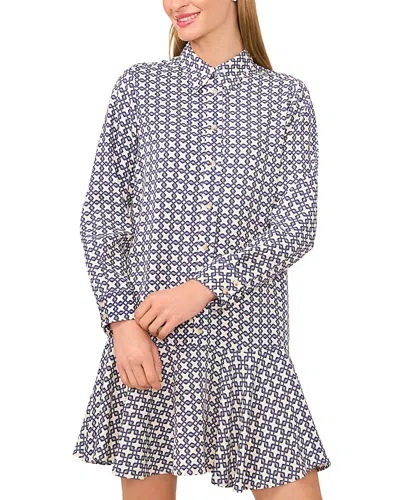 Ted Baker Drop Waist Ruffled Hem Dress In Gray
