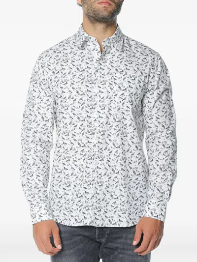 Ted Baker Duck-print Long-sleeve Shirt In Multi