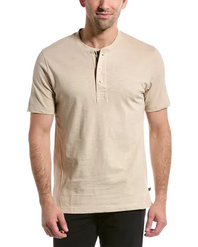 Ted Baker Duddin Textured Henley In Brown