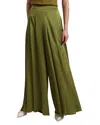 Ted Baker Duuva Box Pleat Wide Leg Pants In Mid Green