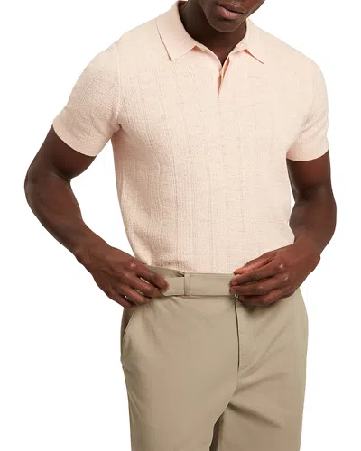 Ted Baker Edgard Mixed Stitch Polo Shirt In Pink