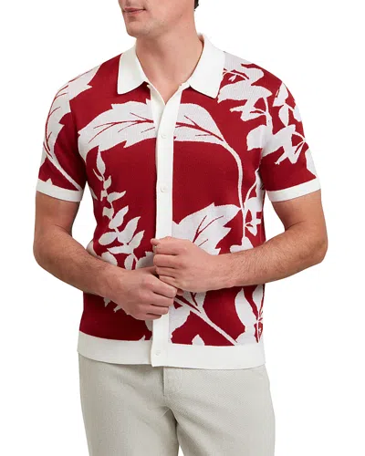 Ted Baker Edson Floral Polo In Red