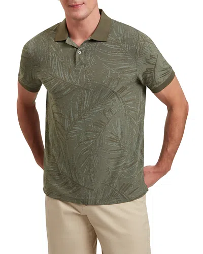 Ted Baker Edwine Leaf Polo In Khaki