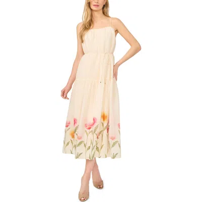Ted Baker Eline Floral Print Midi Dress In White