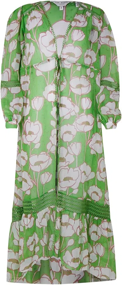 Ted Baker Womens Green Elisiia Floral-print Woven Maxi Dress | ModeSens