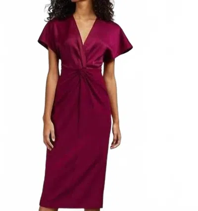 Ted Baker Ellame Wrap Over Dress In Burgundy