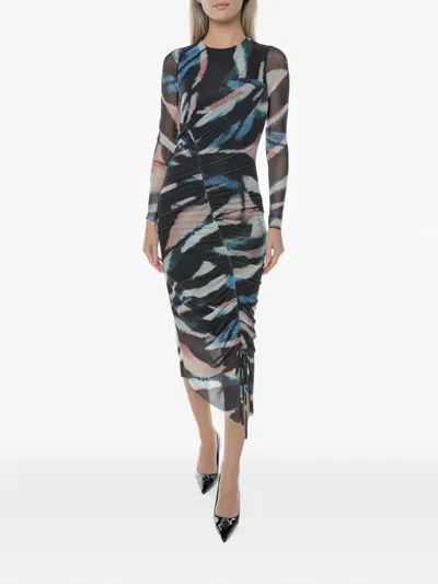 Ted Baker Ellylou Long-sleeve Midi Dress In Multi