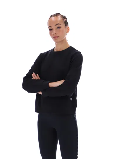 Ted Baker Emily Cut-out Detail Scuba Active Sweatshirt In Black