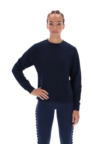 Ted Baker Emily Cut-out Detail Scuba Active Sweatshirt In Blue