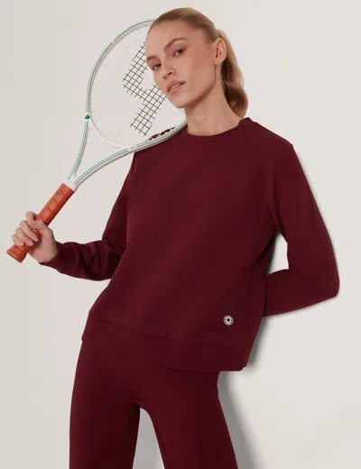 Ted Baker Emily Cut-out Detail Scuba Active Sweatshirt In Burgundy