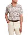 Ted Baker Ericke Short Sleeve Floral Geo Pique Cotton Polo In White