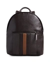 Ted Baker Esentle Striped Backpack In Brown Chocolate