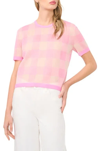 Ted Baker Eunice Plaid Sweater In Pink