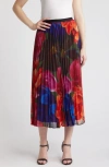 TED BAKER EVOLA PRINT PLEATED MAXI SKIRT