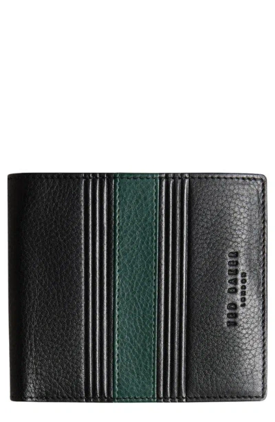 Ted Baker Evon Stripe Bifold Wallet In Black