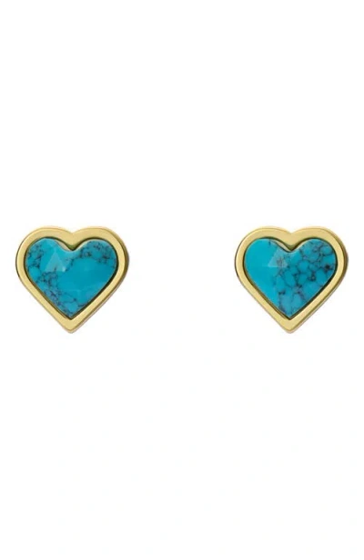 Ted Baker Faris Faceted Stoned Heart Stud Earrings In Burgundy