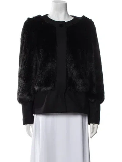 Pre-owned Ted Baker Faux Fur Coat In Black