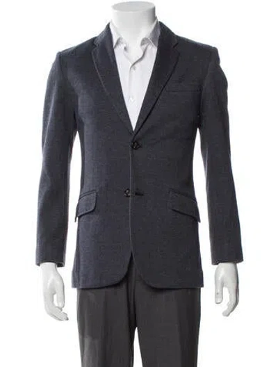 Pre-owned Ted Baker Feather Trim Blazer In Blue